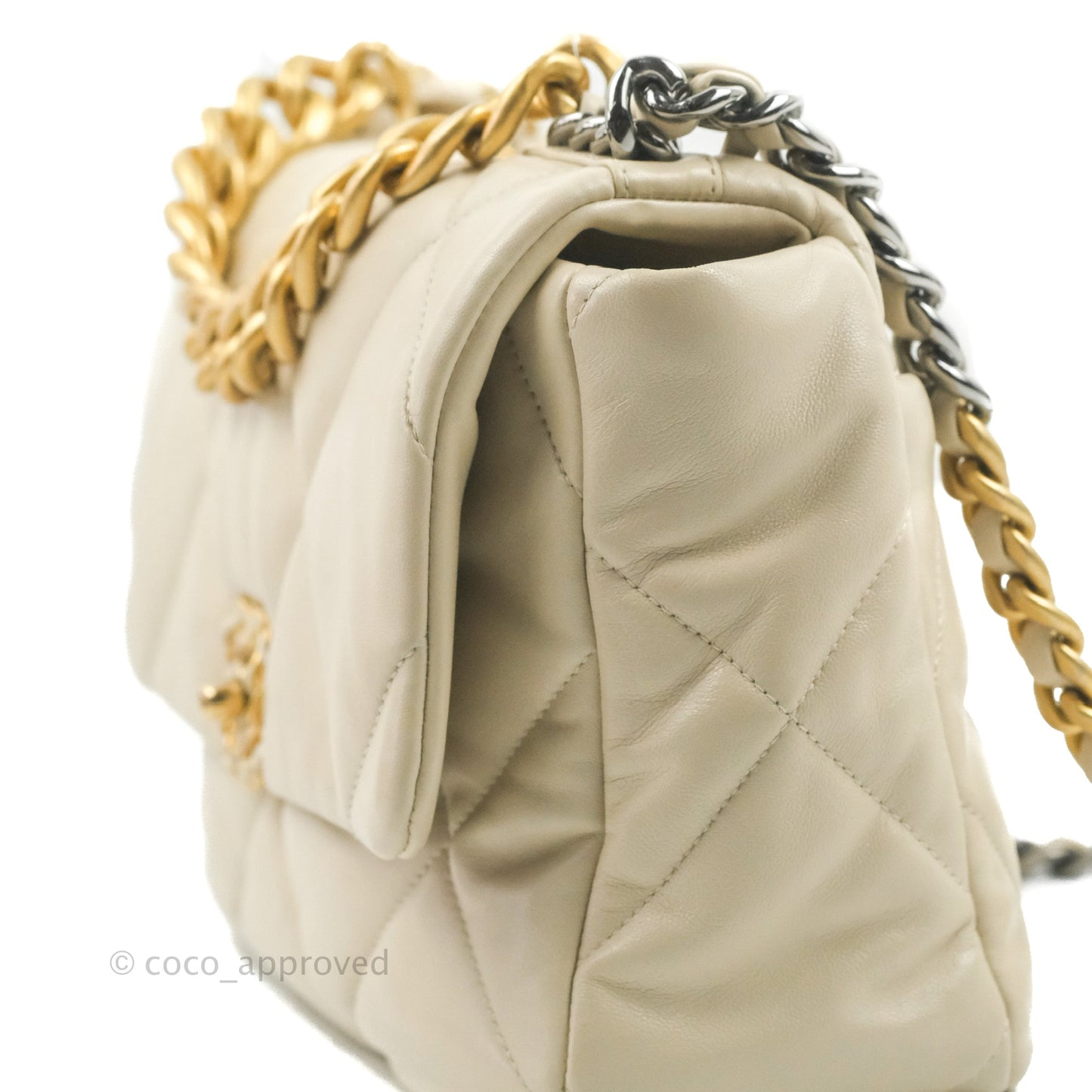 Chanel 19 Medium Ivory Mixed Hardware