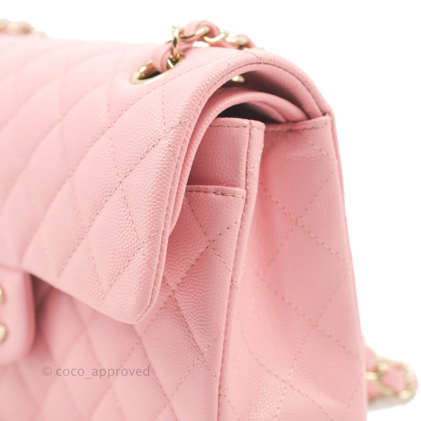 Chanel Classic Small S/M Flap Pink Caviar Gold Hardware 22C