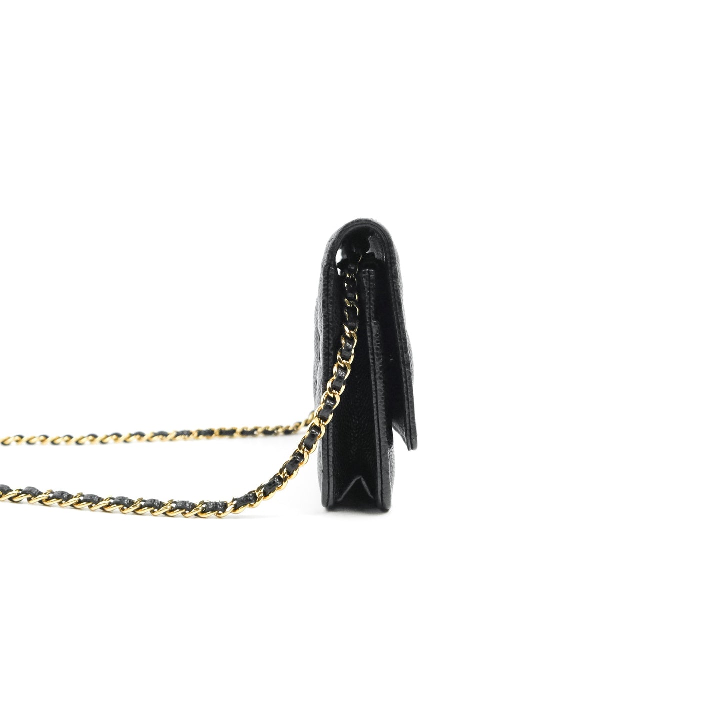 Chanel Quilted Classic WOC Black Caviar Gold Hardware