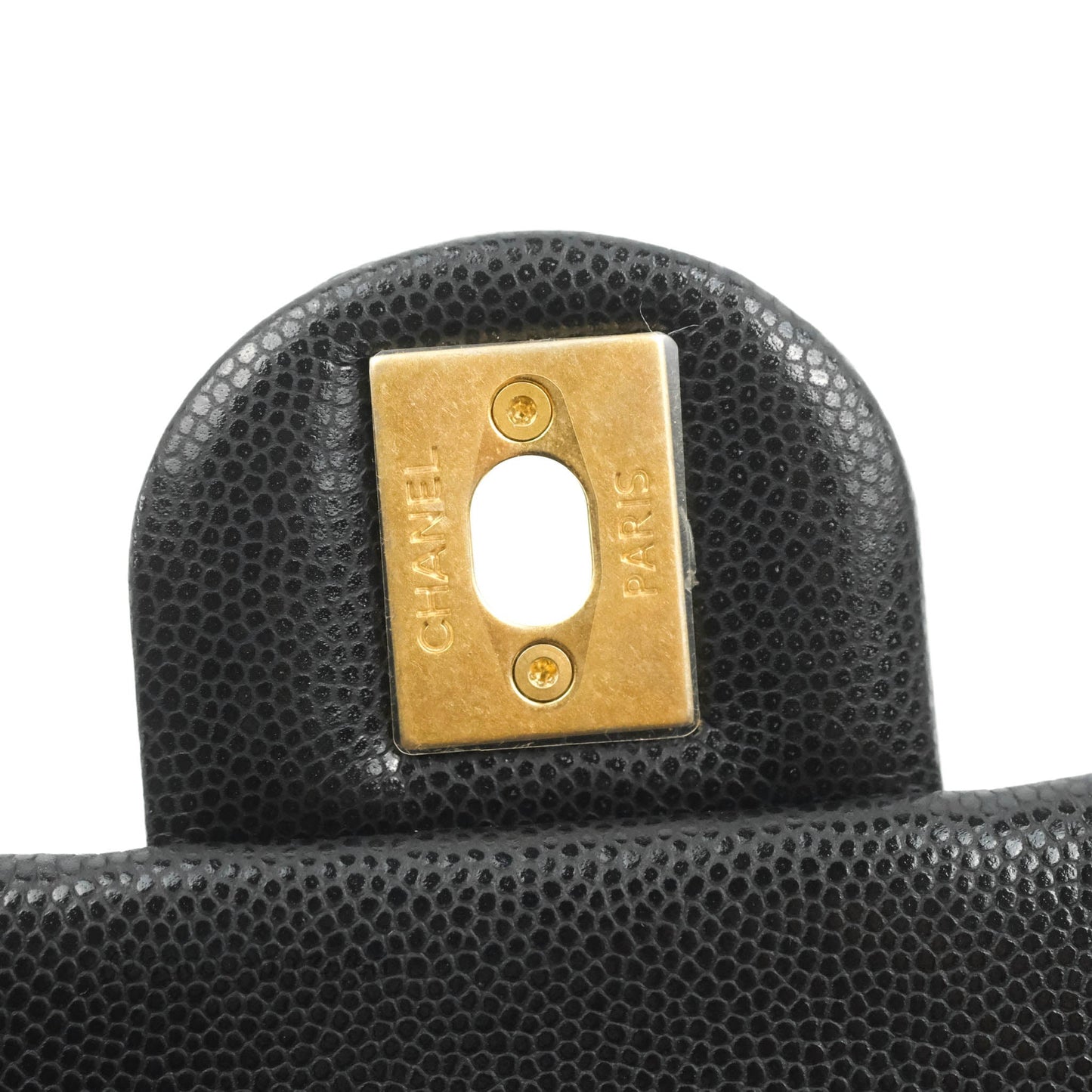 Chanel Small Buttons Gold Coins Flap Bag Black Caviar Aged Gold Hardware