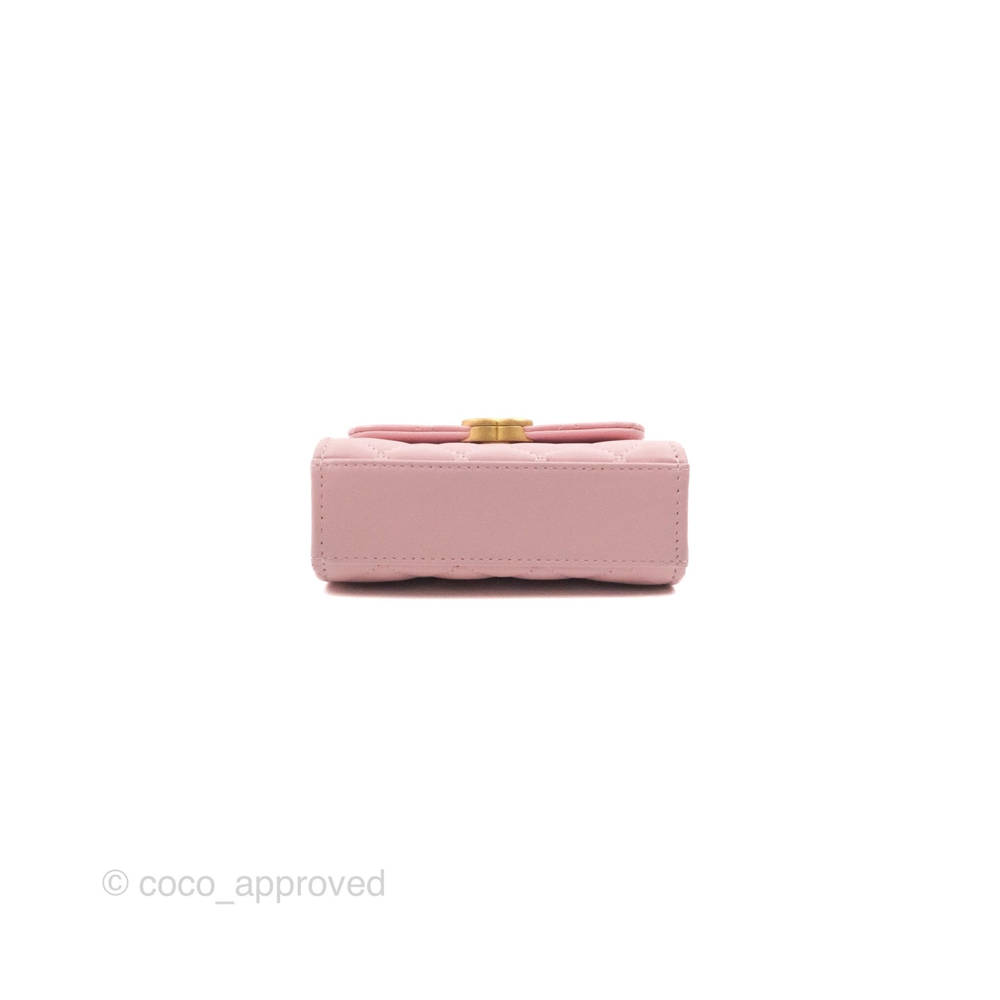 Chanel Enamel Top Handle Clutch with Chain Pink Lambskin Aged Gold Hardware