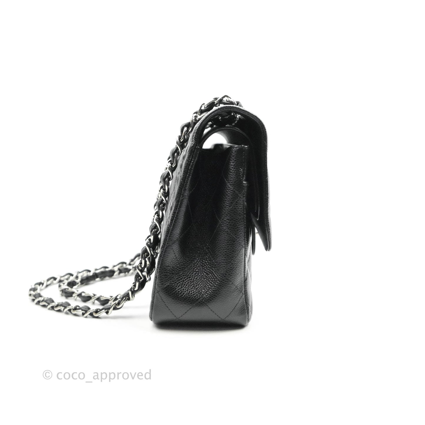 Chanel Jumbo Double Flap Black Caviar Silver Hardware⁣⁣