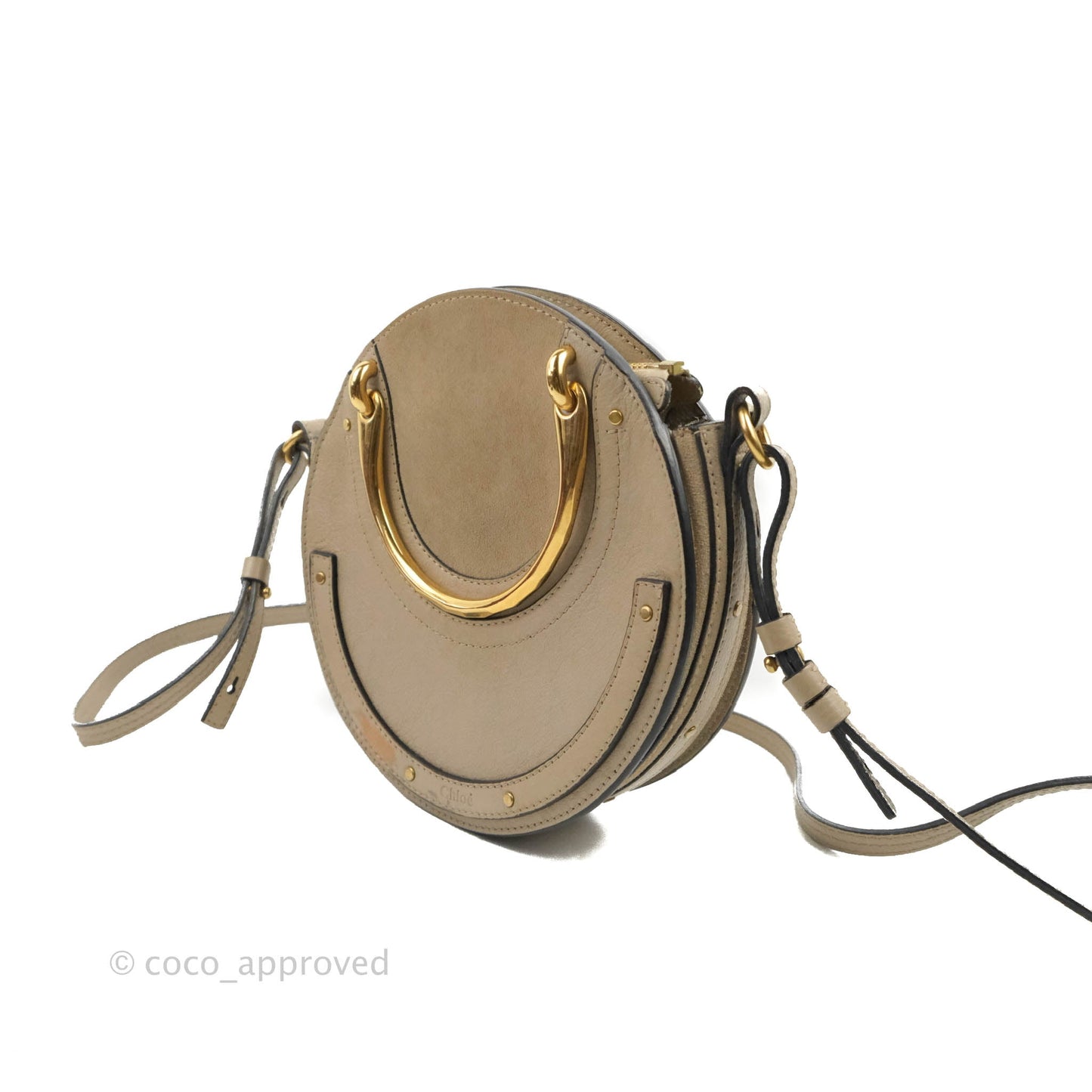Chloe Calfskin Suede Small Pixie Bag Motty Grey