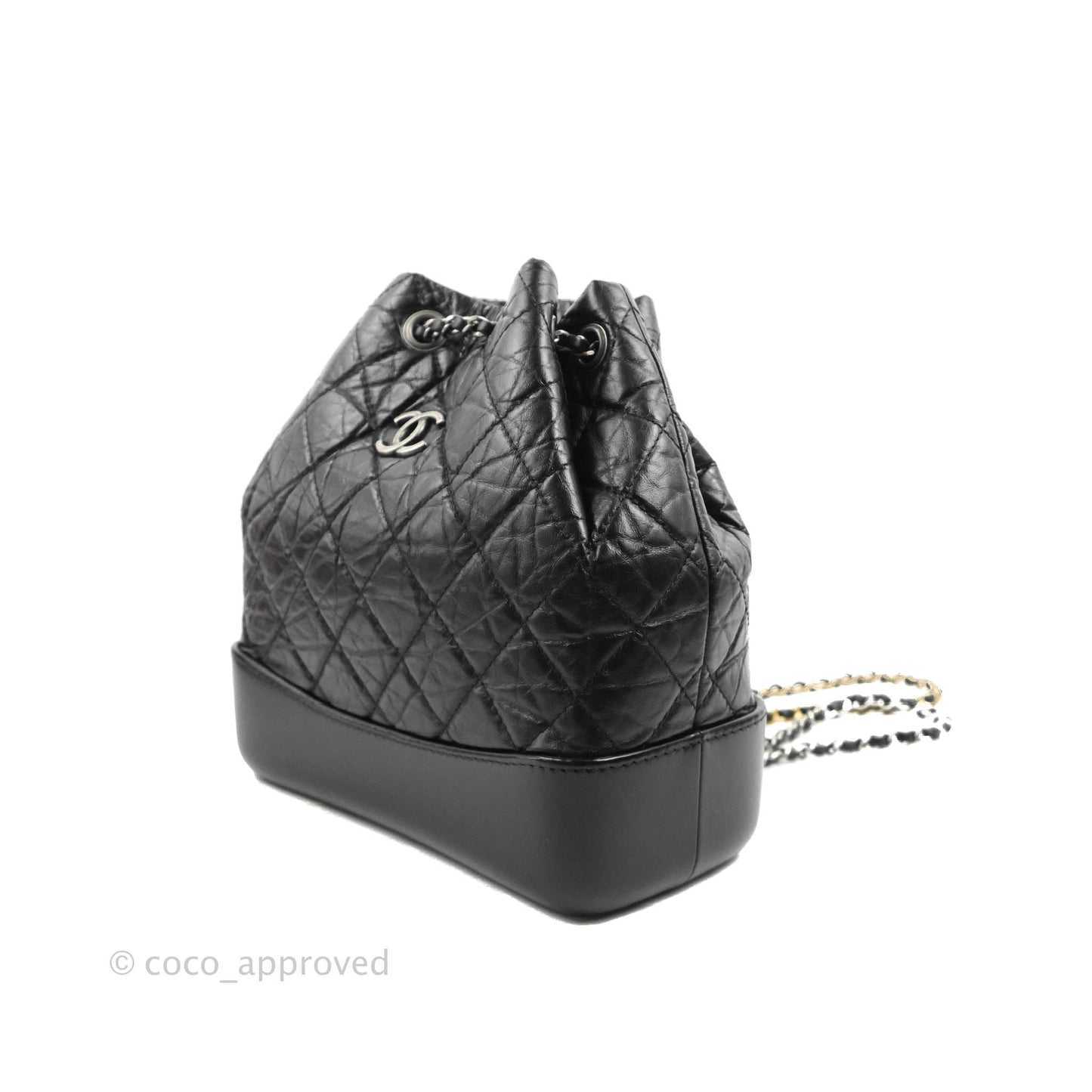 Chanel Small Gabrielle Backpack Black Aged Calfskin
