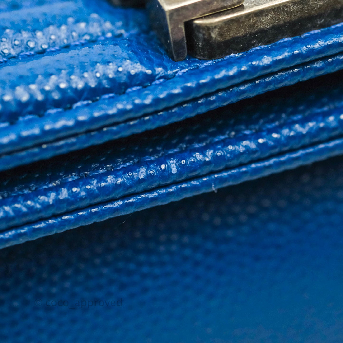 Chanel Quilted Medium Boy Blue Caviar Ruthenium Hardware