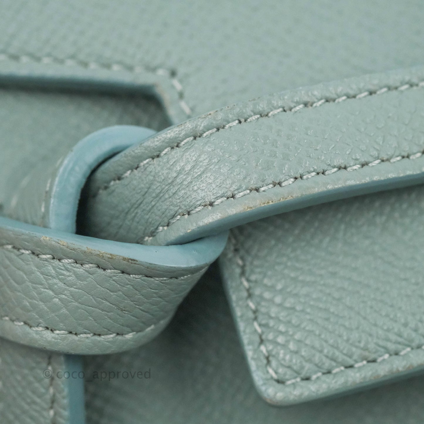 Celine Micro Belt Bag Light Blue Grained Calfskin Gold Hardware