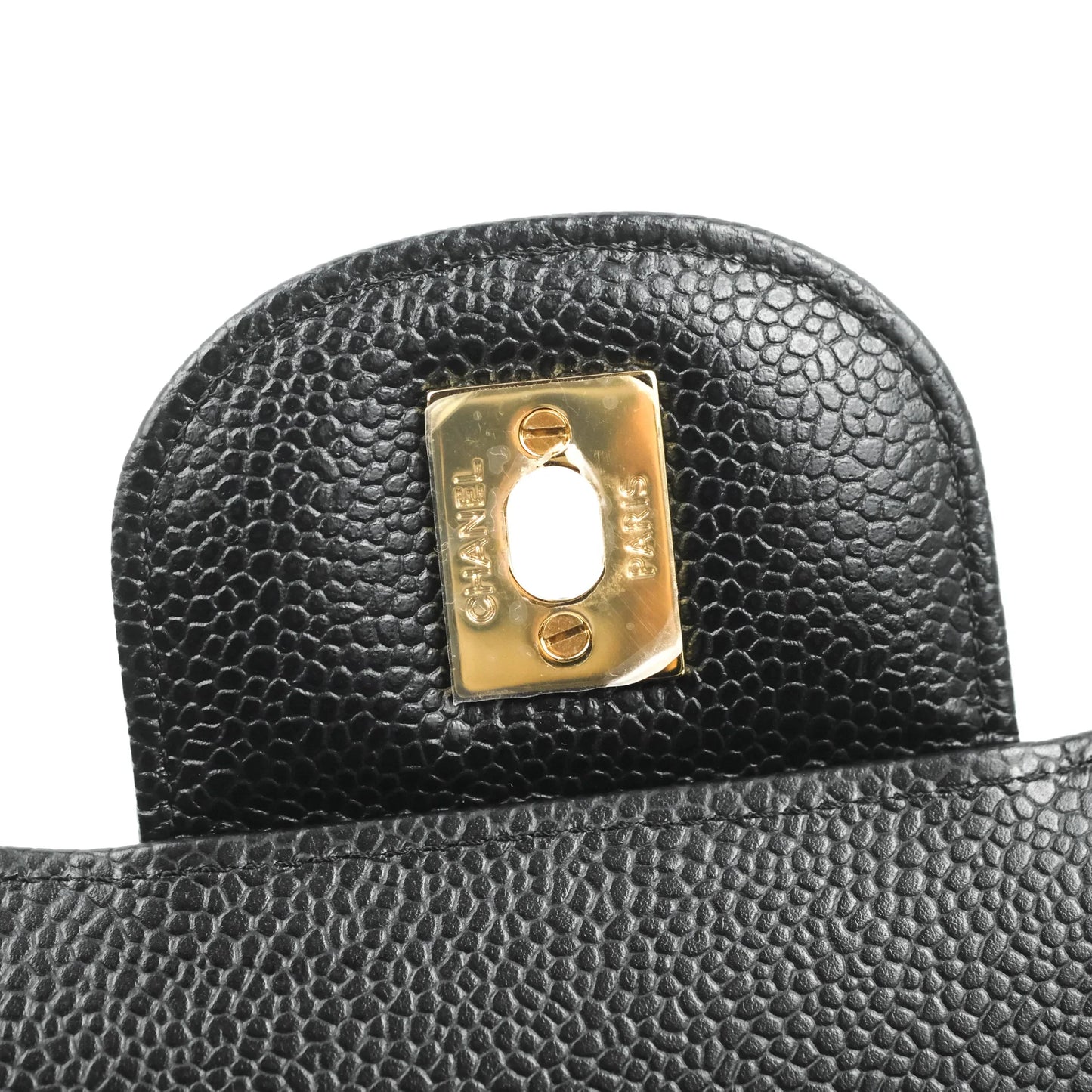 Chanel Jumbo Double Flap Black Caviar Gold Hardware