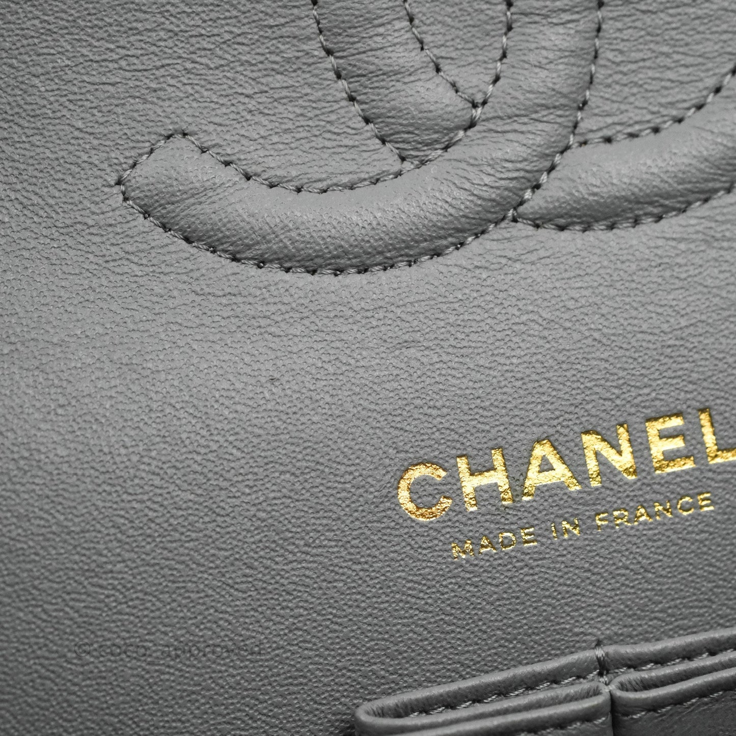 Chanel Classic Medium M/L Flap Dark Grey Caviar Gold Hardware 20C
