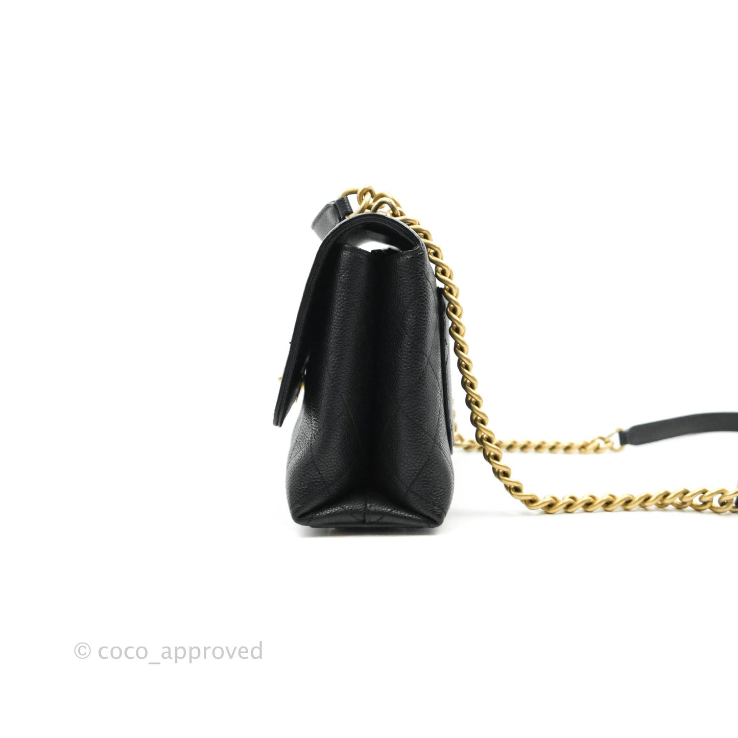 Chanel Chic Affinity Small Grained Calfskin Black Aged Gold Hardware