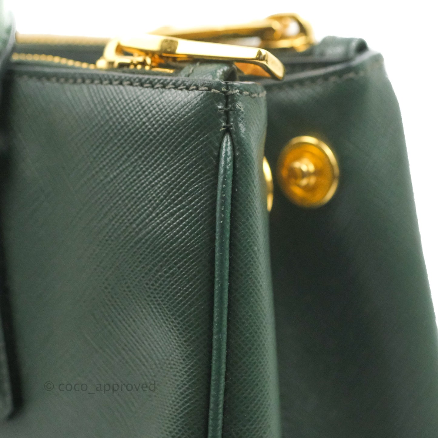 Prada Small Saffiano Lux Galleria Bag Emerald