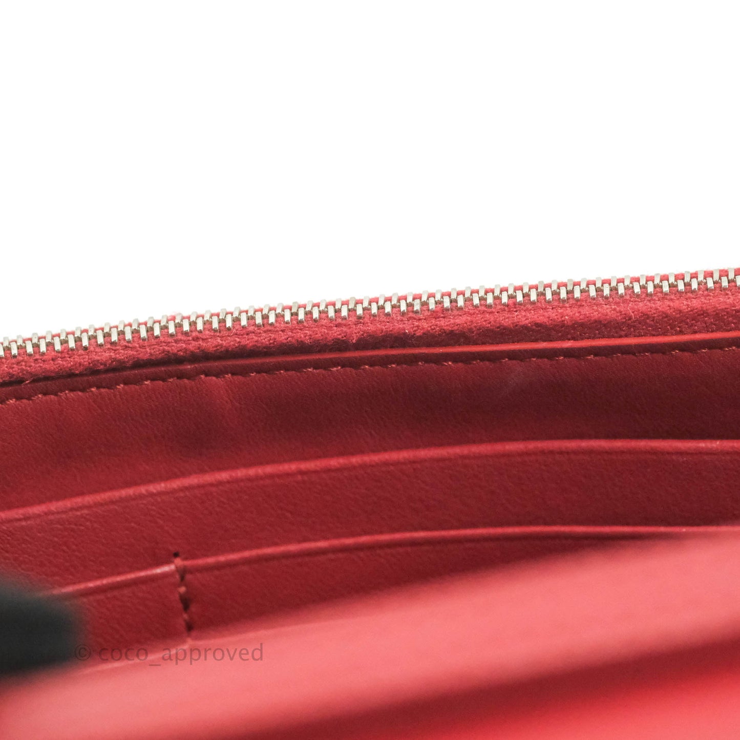 Celine Frame Evening Clutch On Chain Red Pink Smooth Lambskin Silver Hardware