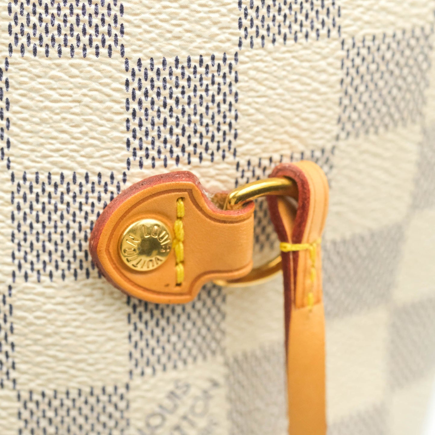 LV Neverfull MM Damier Azur Canvas Tote Bag