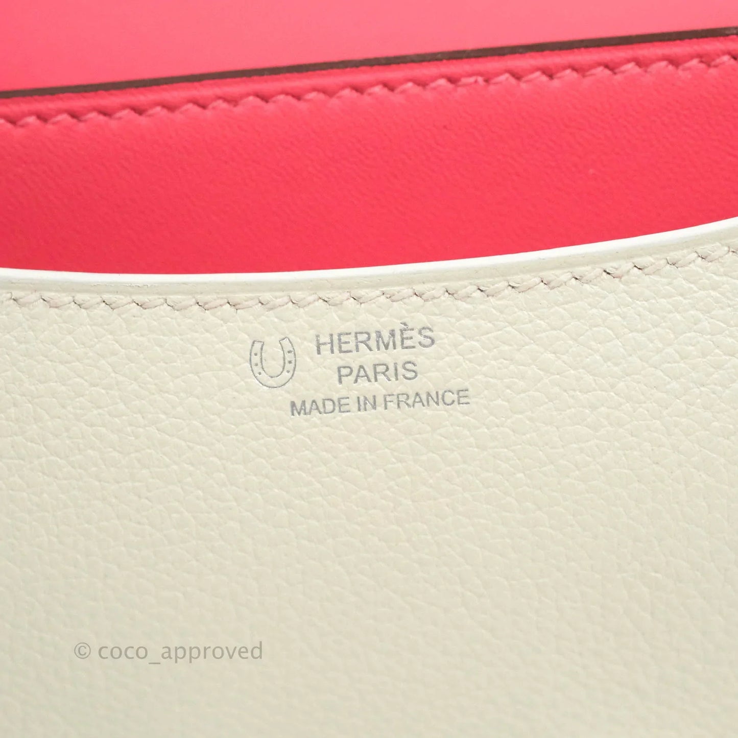 Hermès Constance HSS Mini 18cm White Evercolor Palladium Hardware
