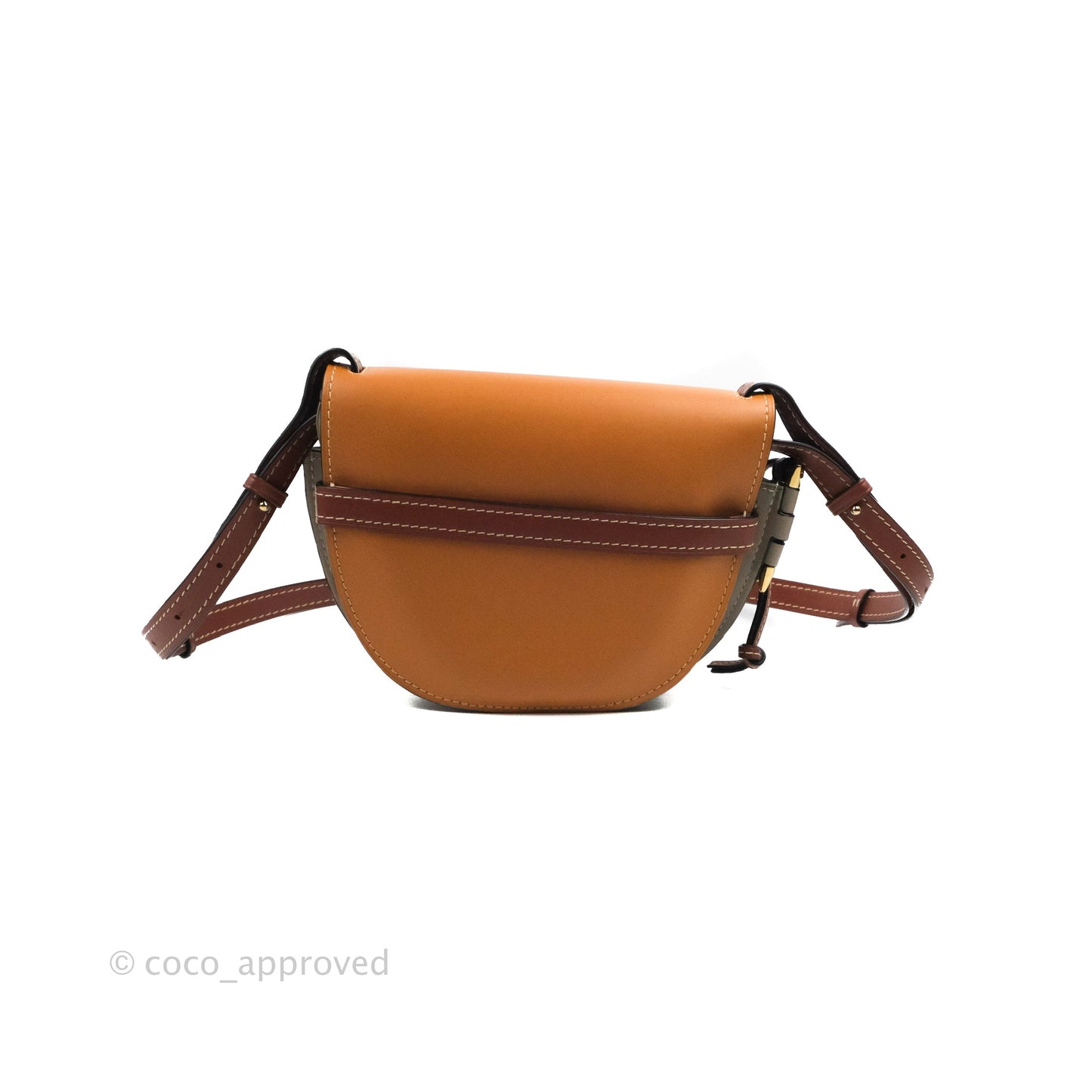 Loewe Small Gate Bag Smooth Calfskin Amber/Light Grey/Rust