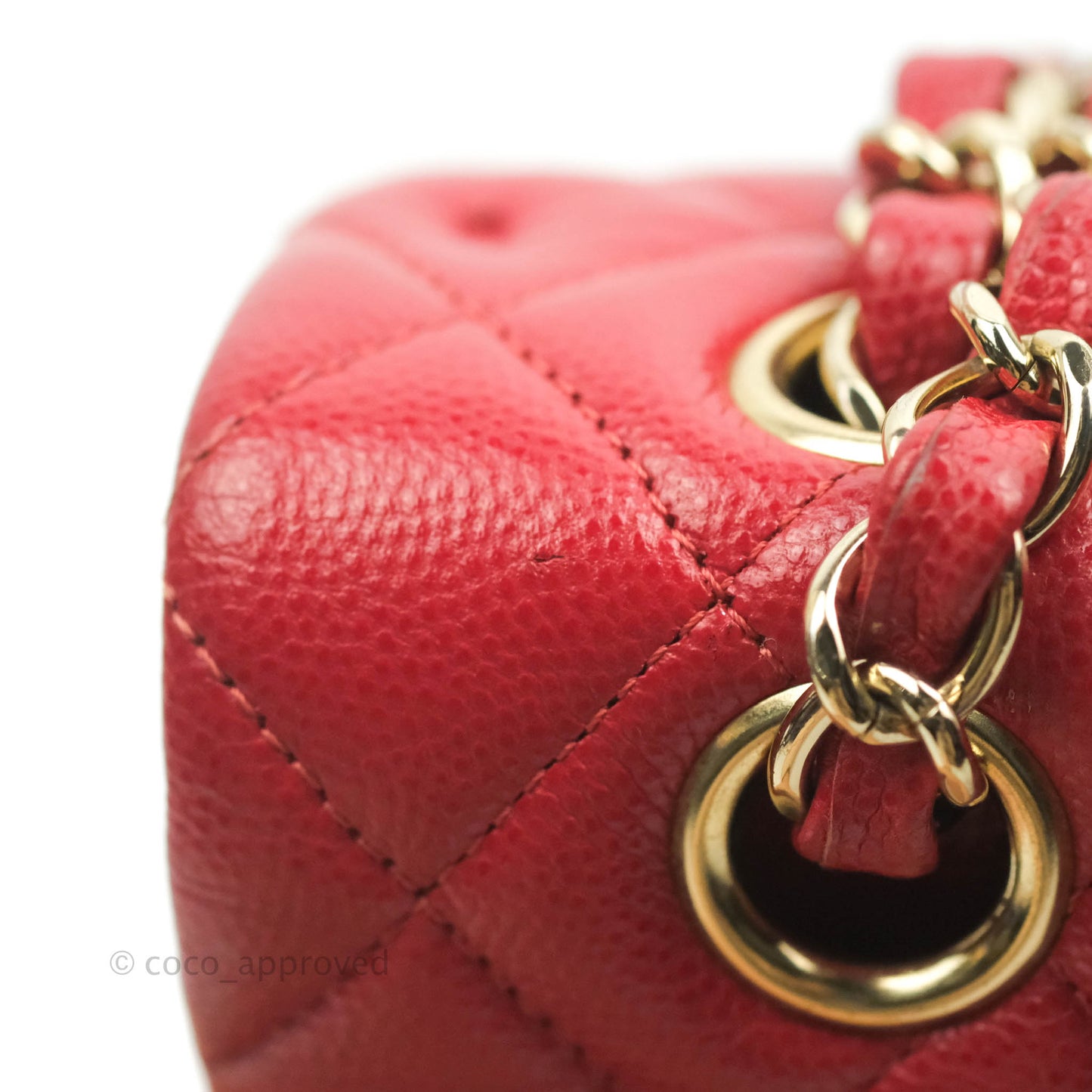 Chanel Classic M/L Medium Double Flap Red Caviar Gold Hardware