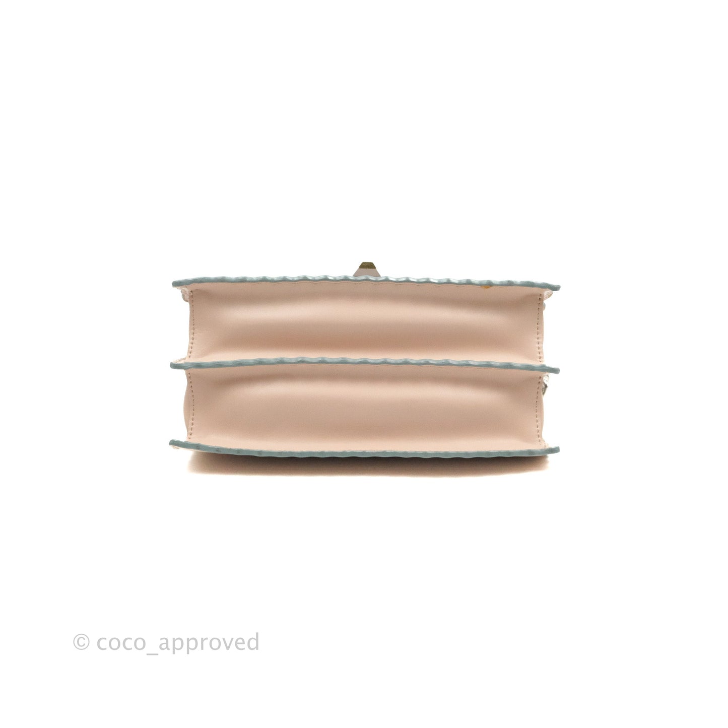 Fendi Kan I Scalloped Shoulder Bag Pale Pink Silver Hardware