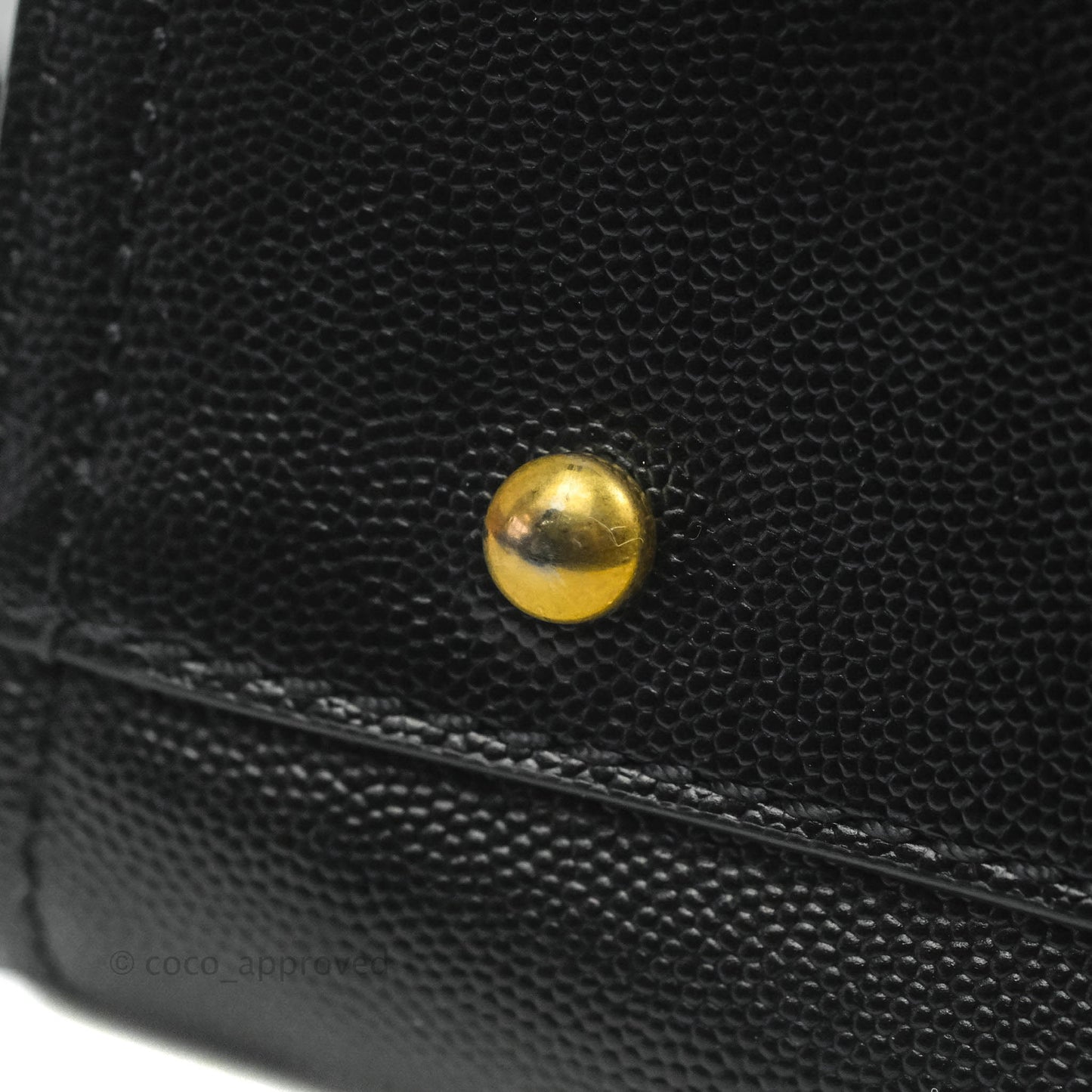 Chanel Small Studded Deauville Tote Black Caviar Gold Hardware