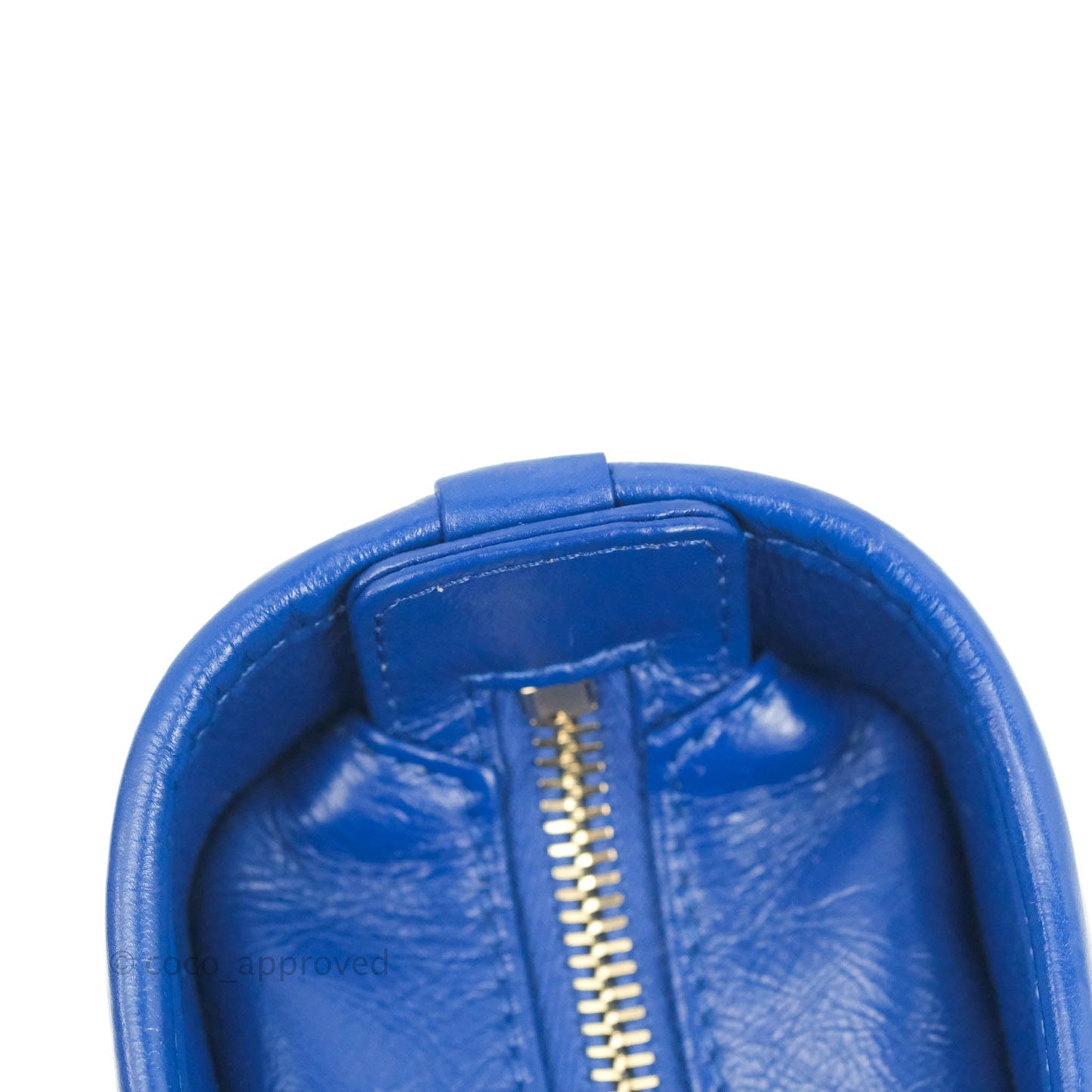 Chanel Quilted Small Gabrielle Logo Hobo Blue Aged Calfskin