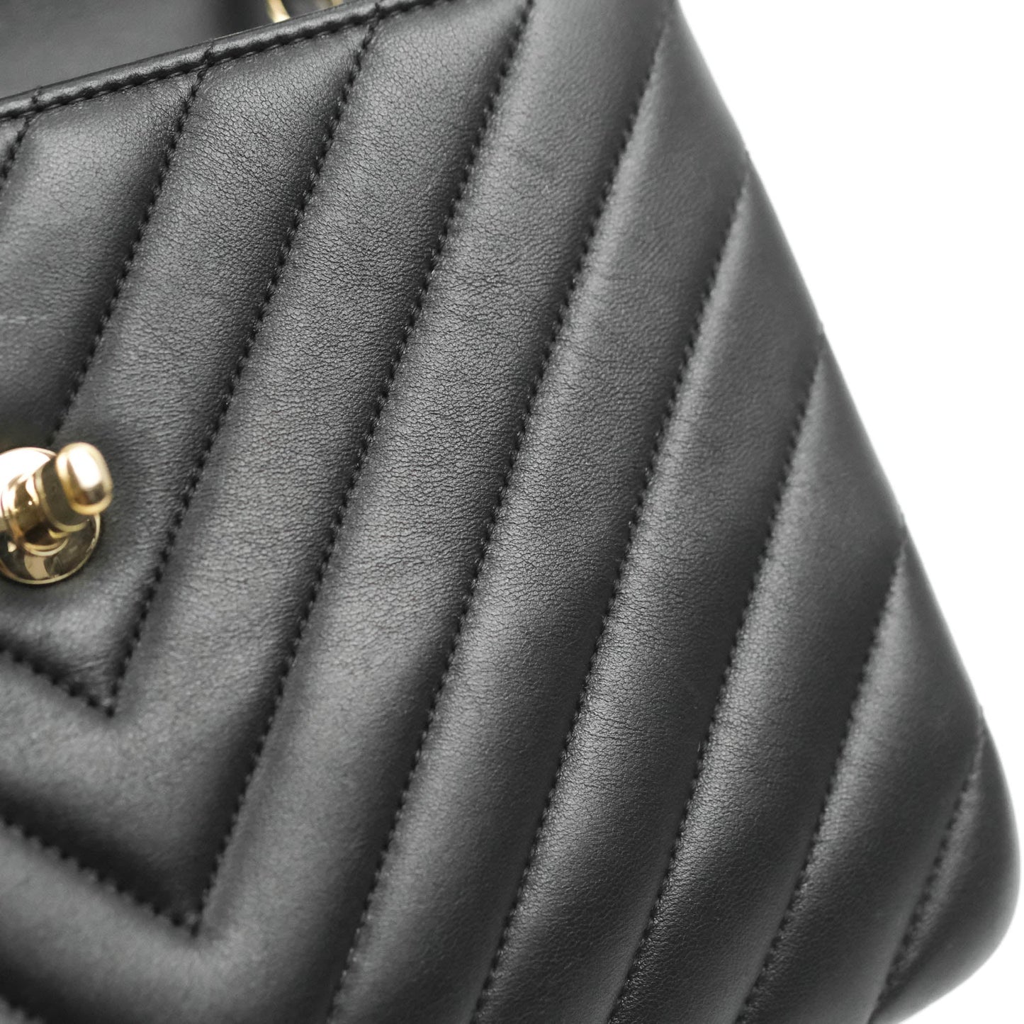 Chanel Trendy CC Chevron Small Black Lambskin Gold Hardware
