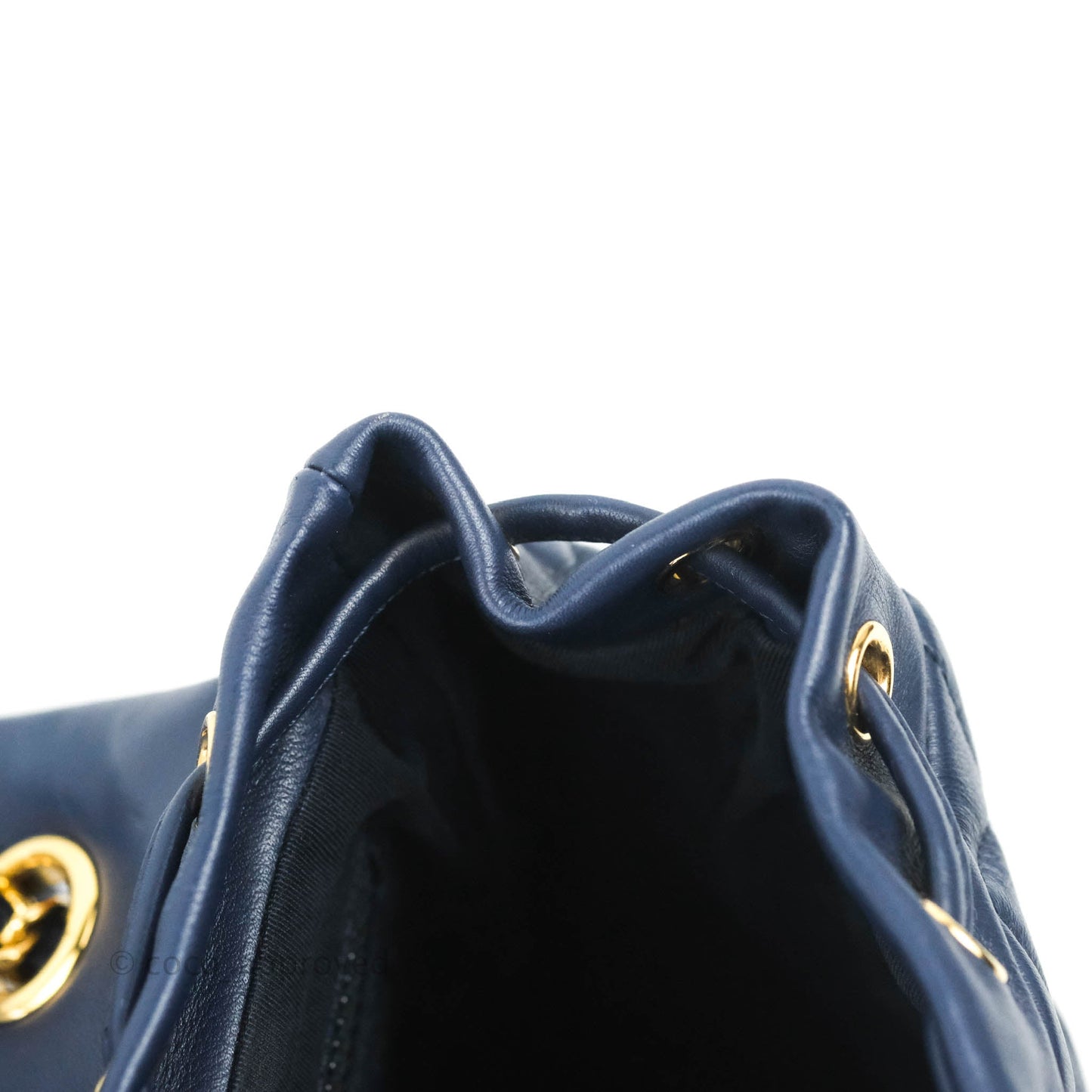 Chanel Mini Navy Calfskin Urban Spirit Backpack ⁣⁣⁣⁣⁣⁣⁣⁣⁣⁣⁣⁣⁣⁣Gold Hardware