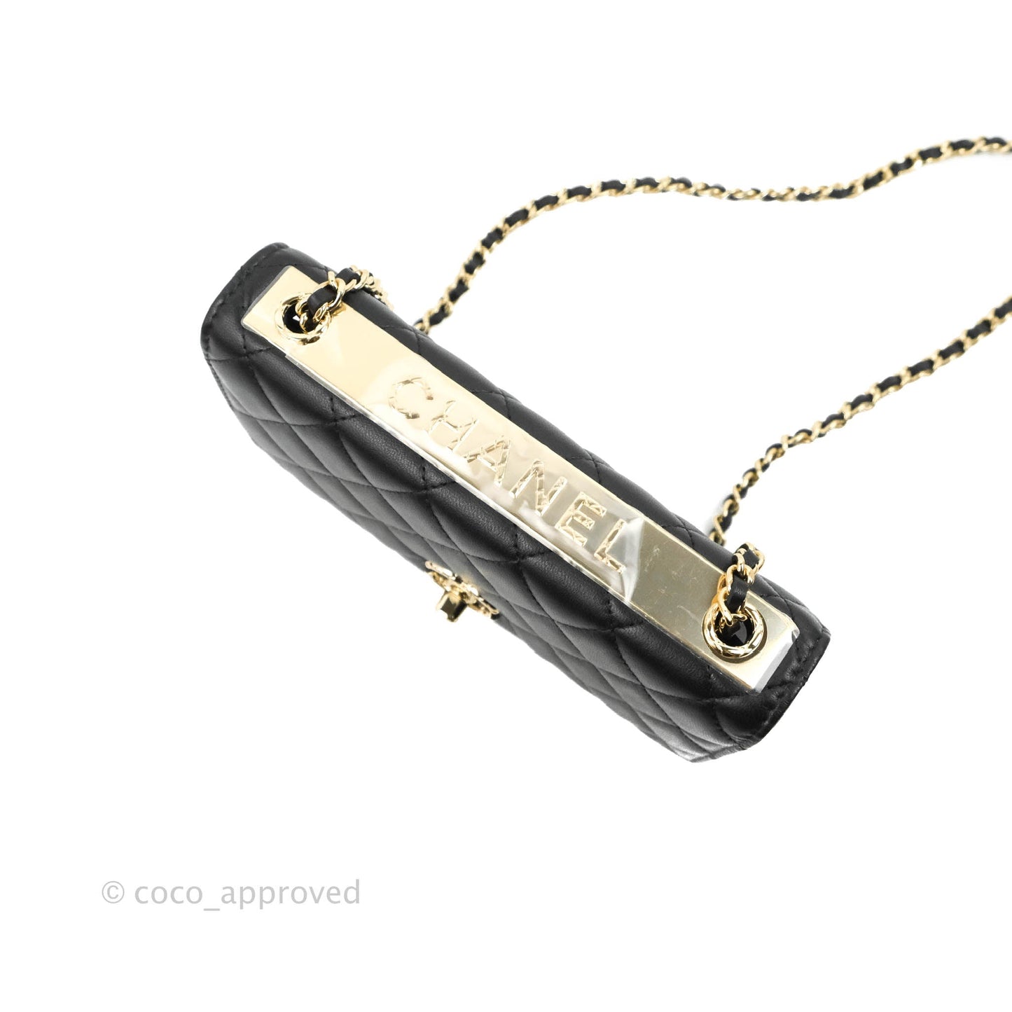 Chanel Quilted WOC Black Lambskin Gold Hardware
