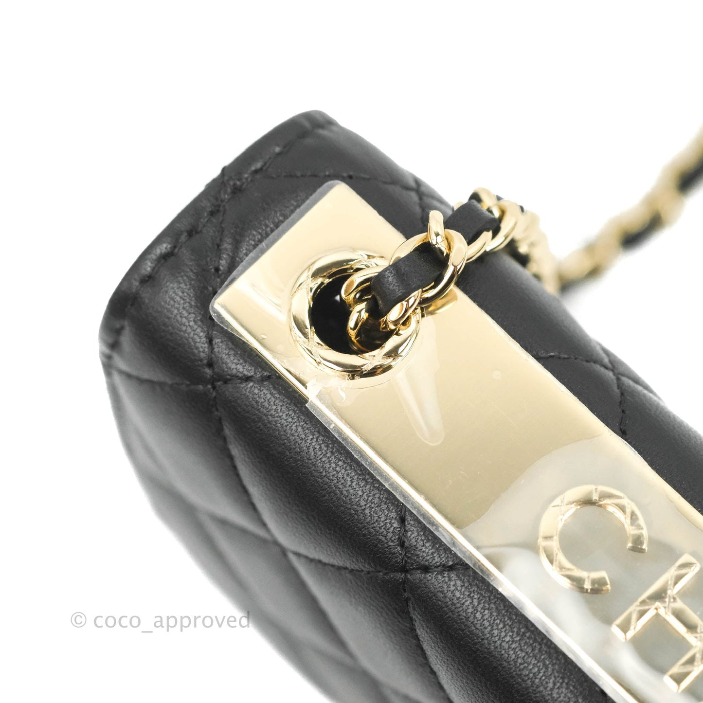 Chanel Quilted WOC Black Lambskin Gold Hardware
