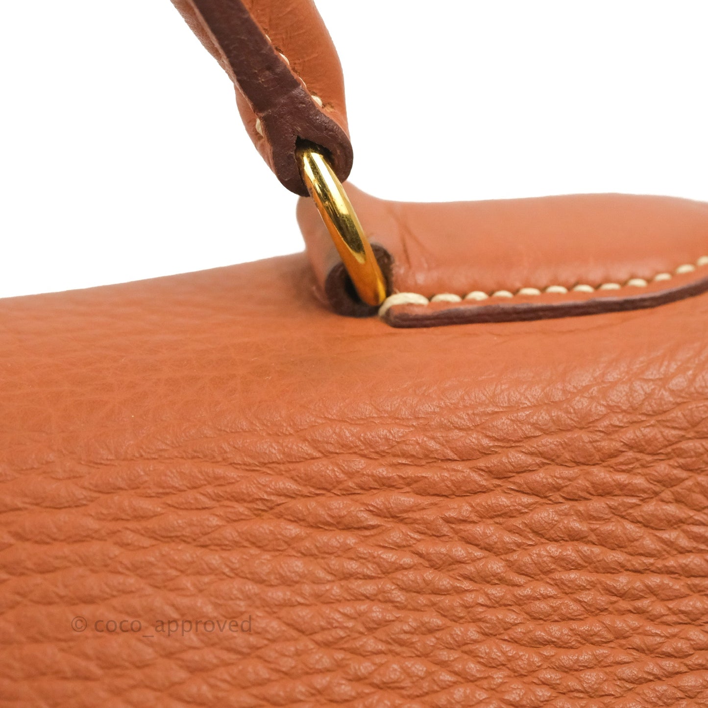 Hermès Kelly 32 Retourne Gold Clemence Gold Hardware