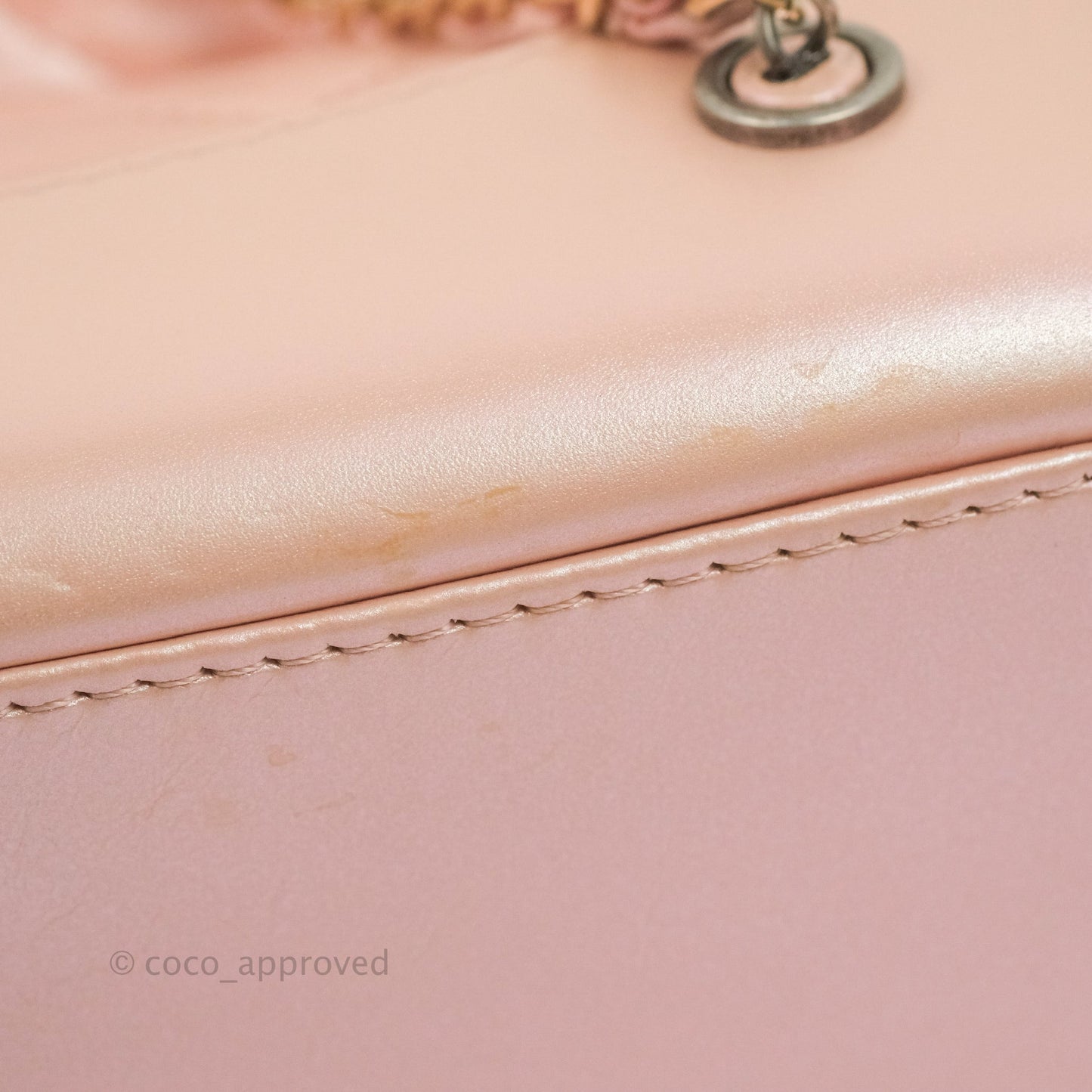 Chanel Small Gabrielle Backpack Iridescent Pink Aged Calfskin