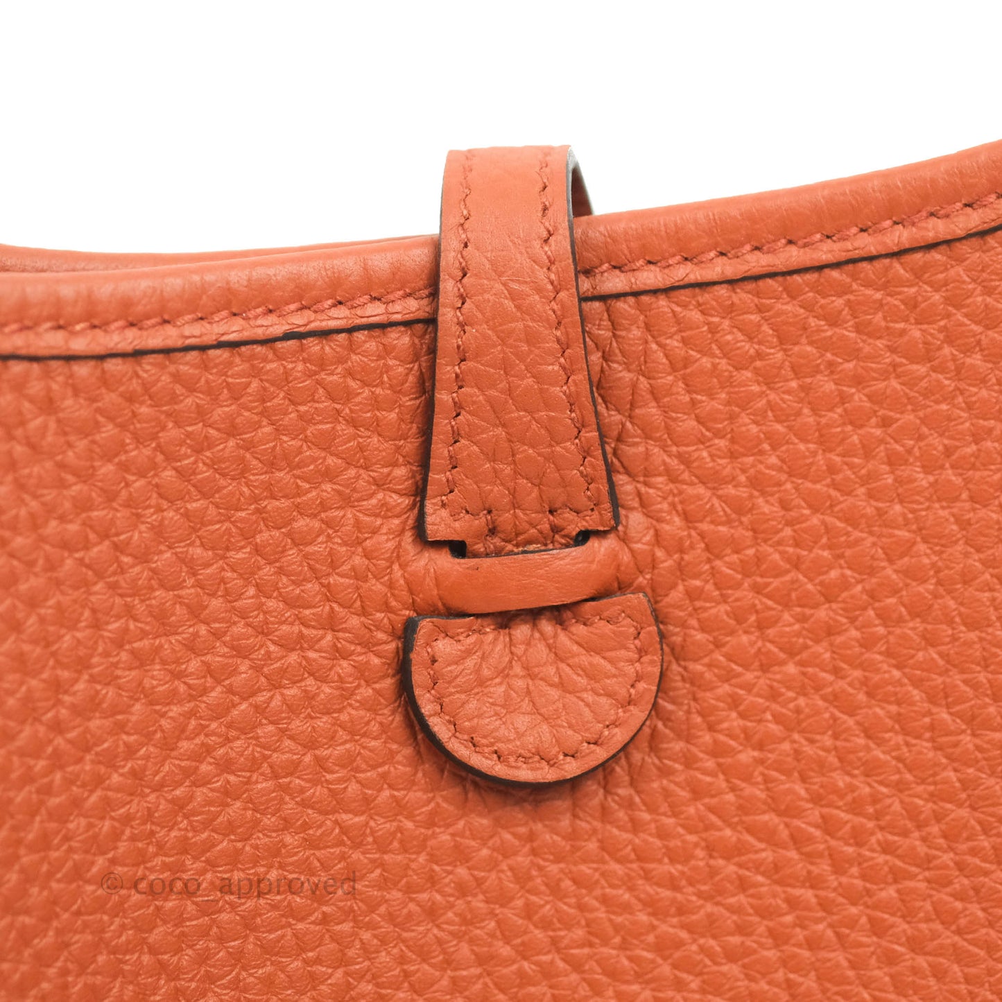 Hermès Mini Evelyne 16 Brick Clemence Palladium Hardware