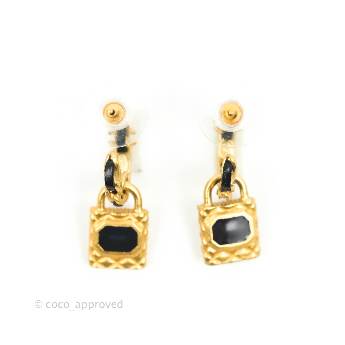 Chanel Key Lock CC Chain Drop Earrings 20A