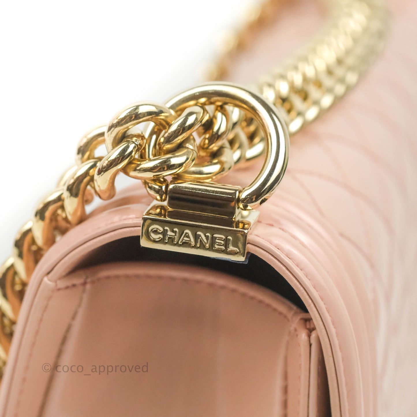 Chanel Quilted Medium Boy Iridescent Pink Shiny Calfskin Gold Hardware