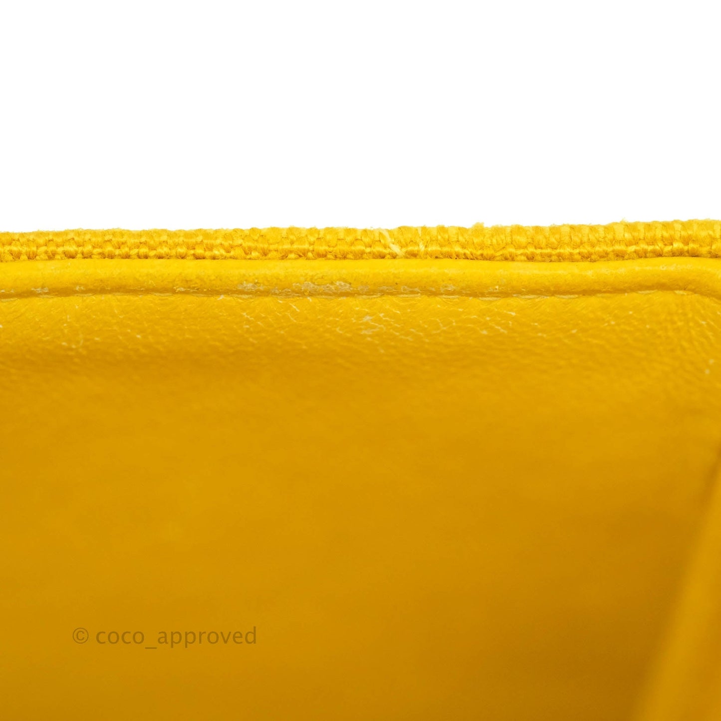 Chanel Vintage Small Classic Diana Flap Bag Yellow Linen Fabric 24K Gold Hardware