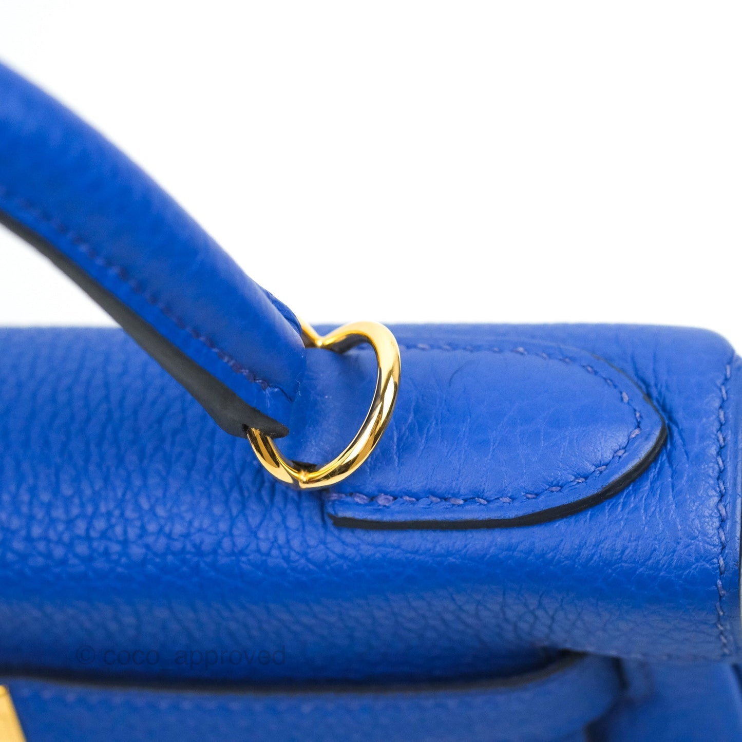 Hermès Kelly Retourne 28 Bleu Royal Togo Gold Hardware
