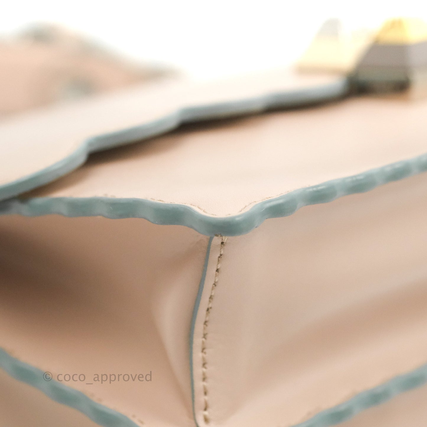 Fendi Kan I Scalloped Shoulder Bag Pale Pink Silver Hardware