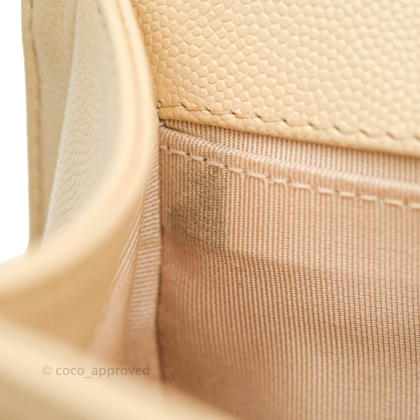 Chanel Chevron Medium Boy Light Pink Beige Caviar Ruthenium Hardware
