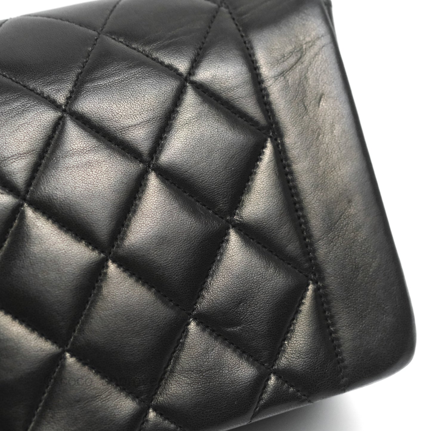 Chanel Vintage Small Quilted Classic Diana Flap Bag Black Lambskin 24K Gold Hardware