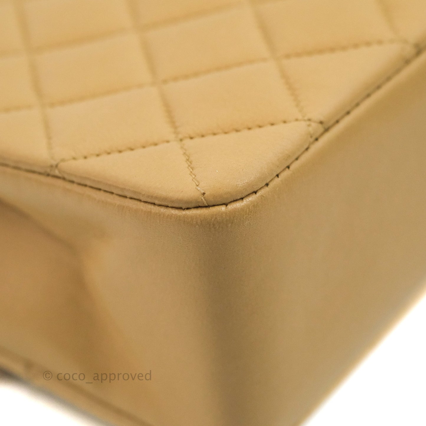 Chanel Vintage Mini Square Beige Lambskin 24K Gold Hardware