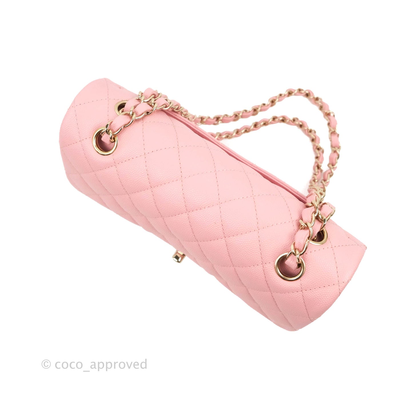 Chanel Classic Small S/M Flap Pink Caviar Gold Hardware 22C