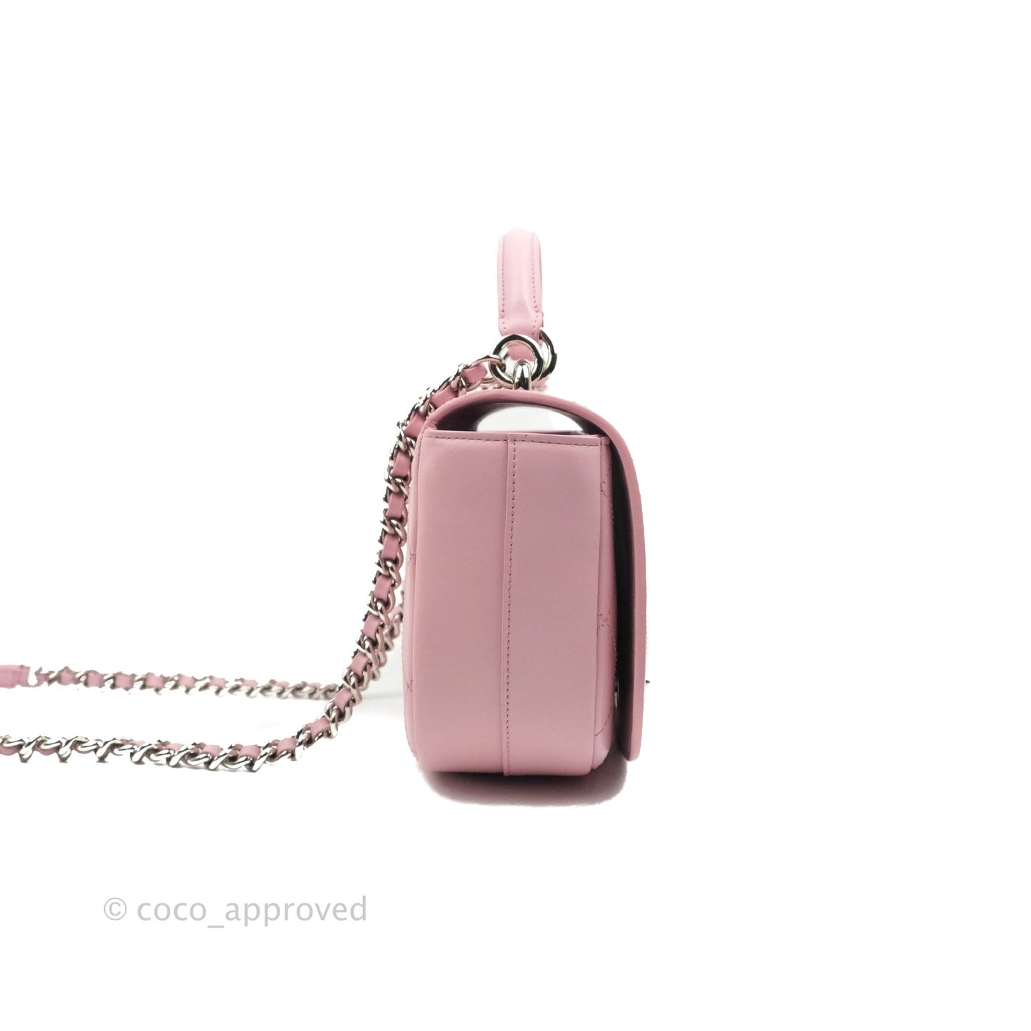 Chanel Stitched Ring My Bag Flap Crossbody Pink Calfskin
