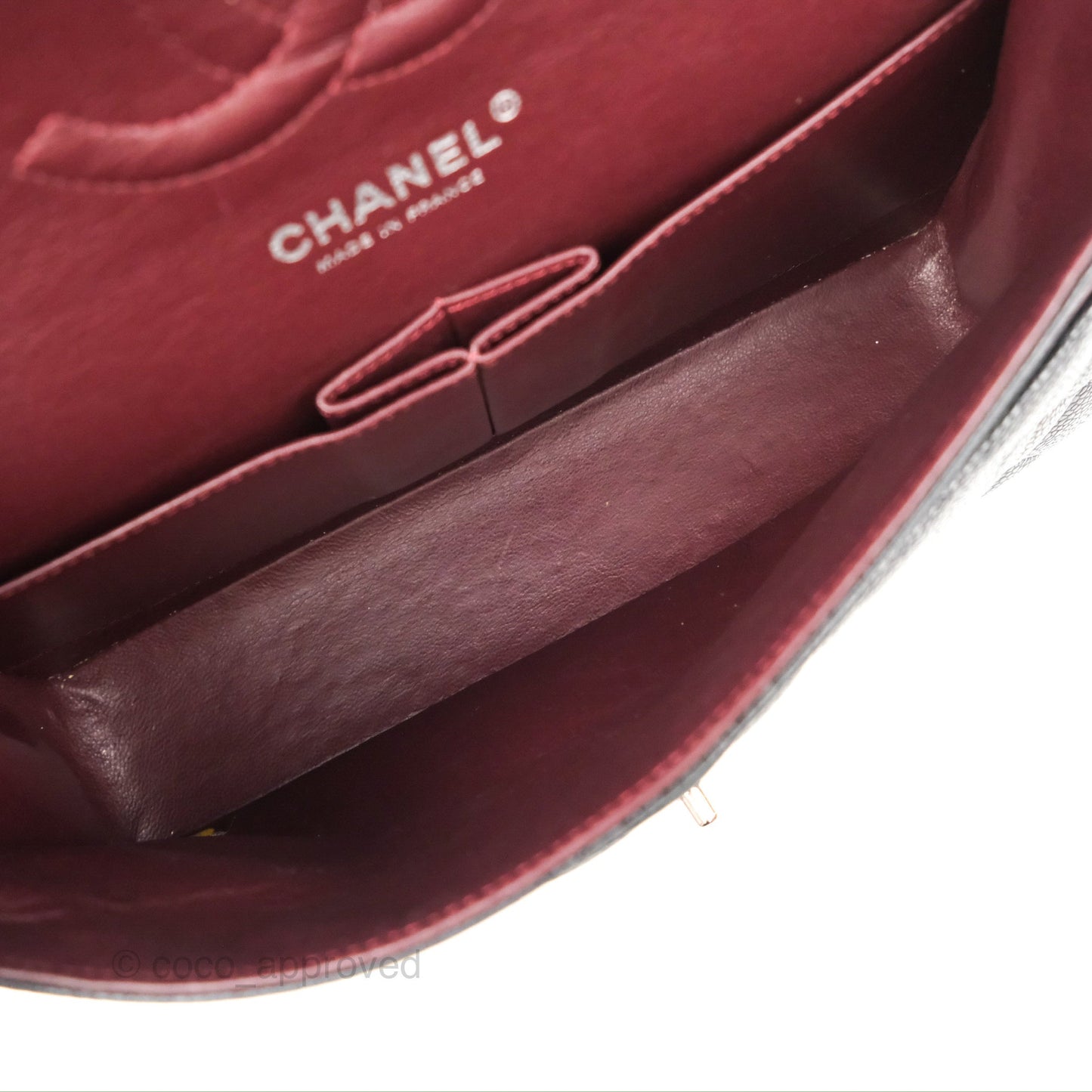 Chanel Classic M/L Medium Flap Quilted Black Caviar Silver Hardware