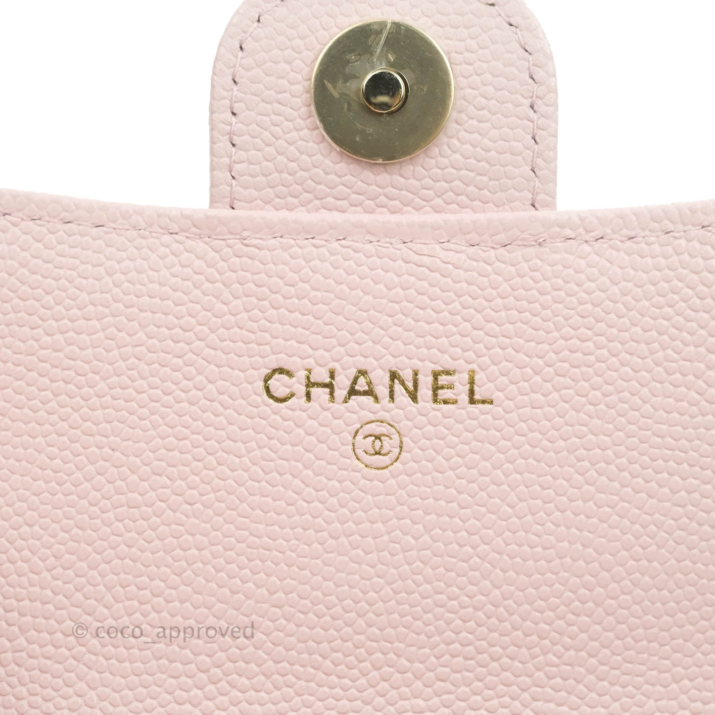 Chanel Mini Wallet With Chain Light Pink Caviar Gold Hardware