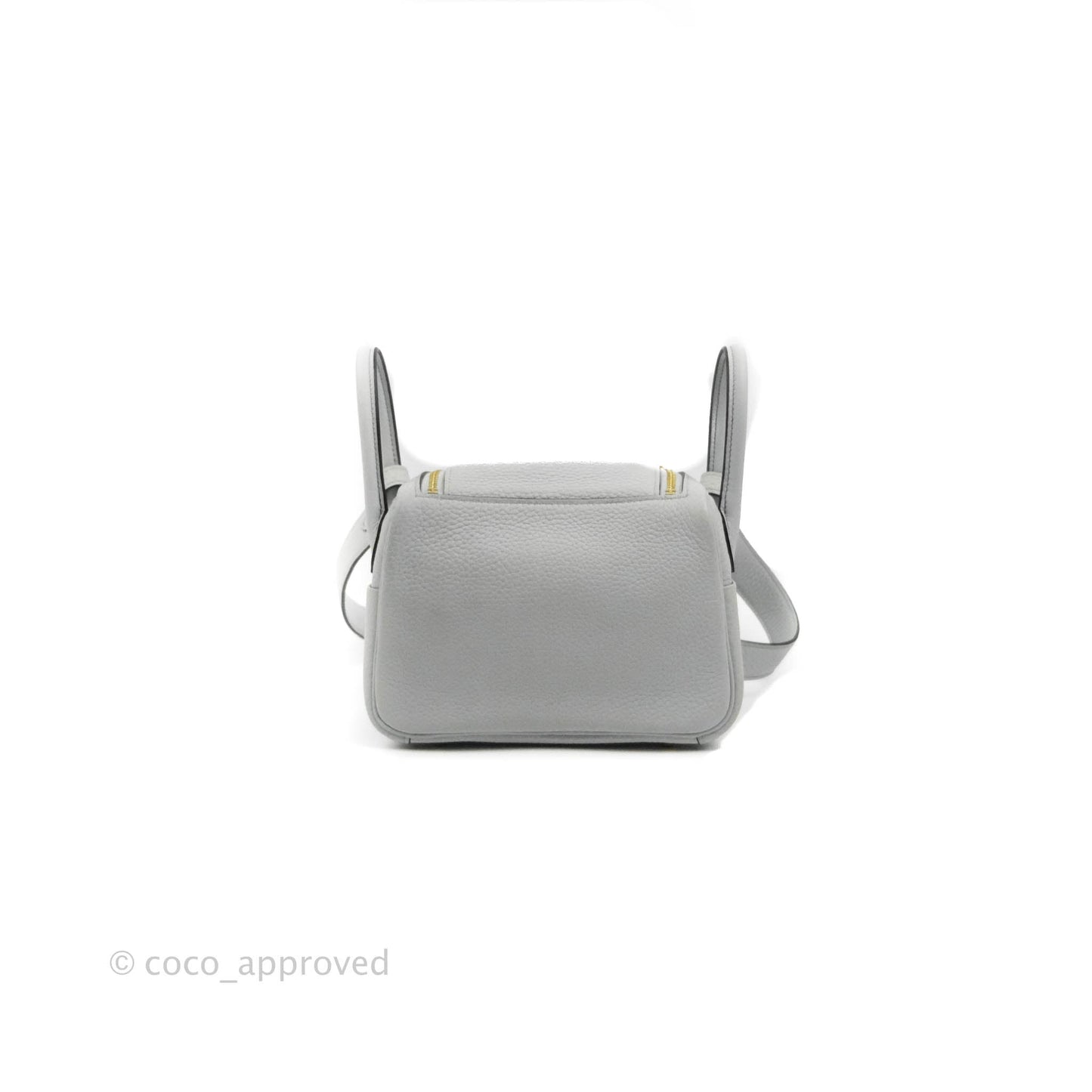Hermès Mini Lindy 20 Blue Pale Clemence Gold Hardware