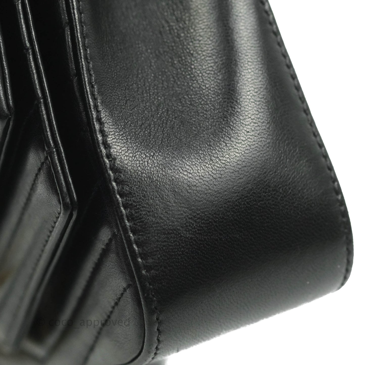 Saint Laurent Small Sulpice Triple V-Flap Black Lambskin Crossbody Bag