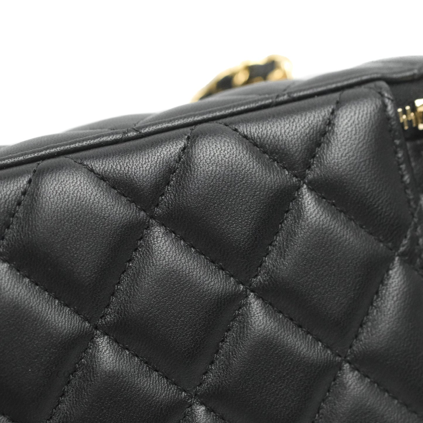 Chanel Vanity with Chain Black Lambskin Gold Hardware 23C