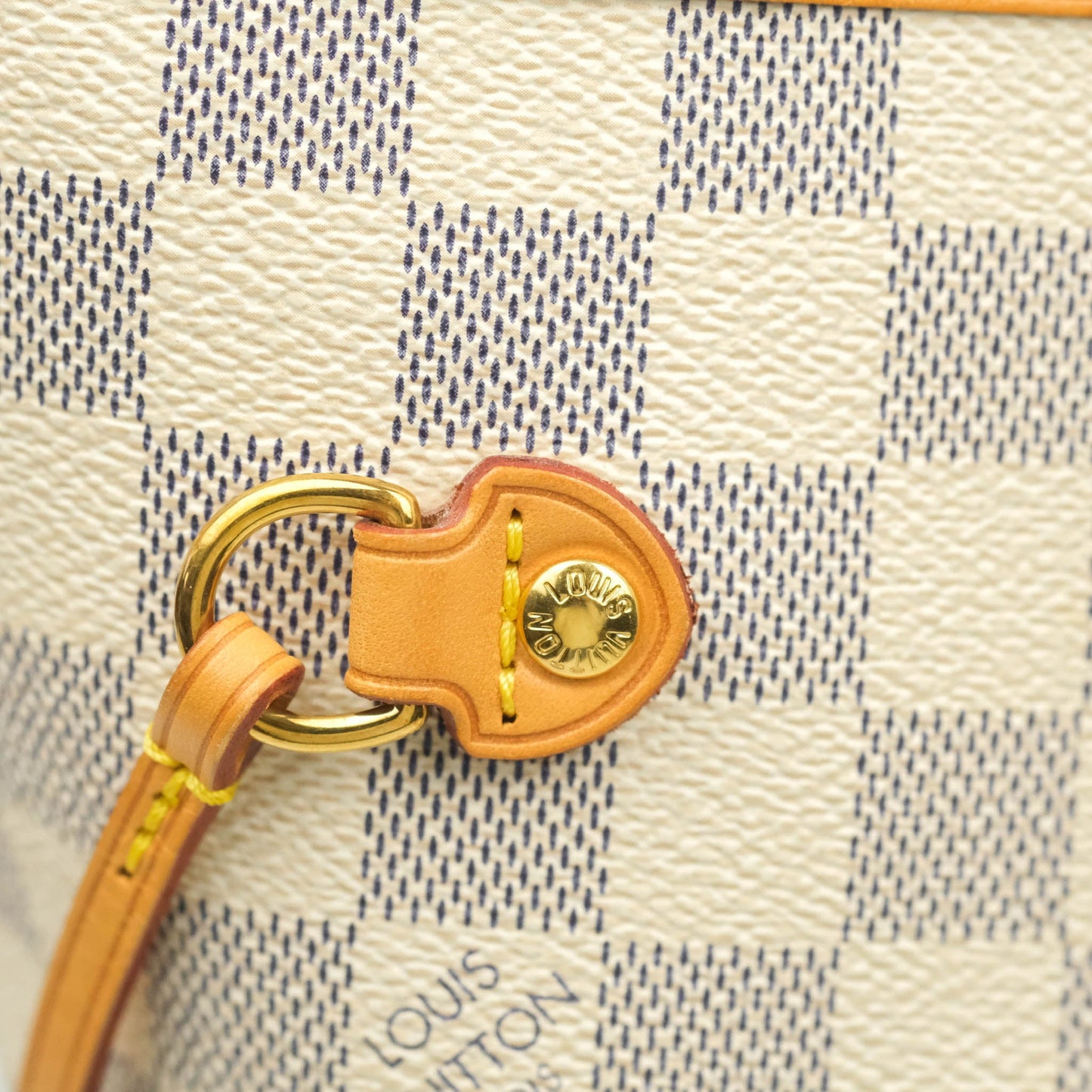 LV Neverfull MM Damier Azur Canvas Tote Bag