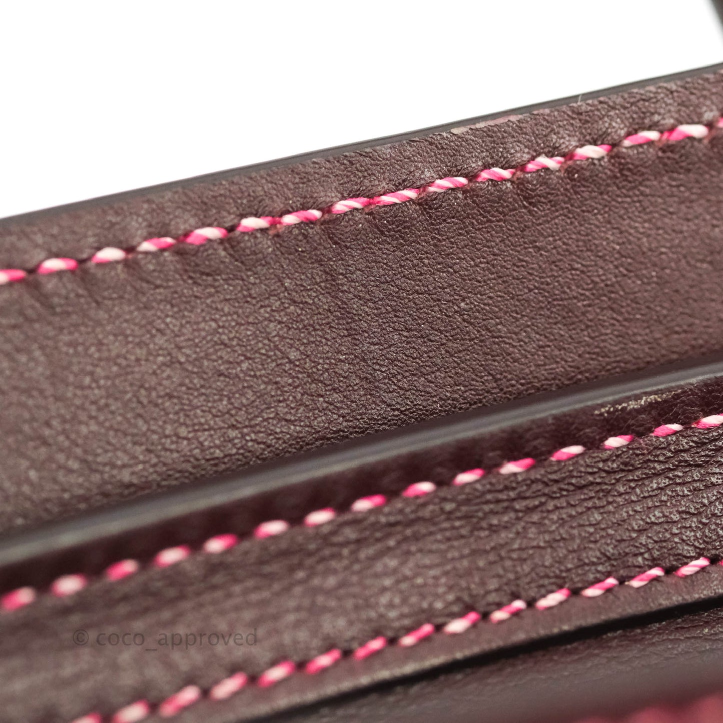 Celine Nano Luggage Bag Burgundy Gold Hardware