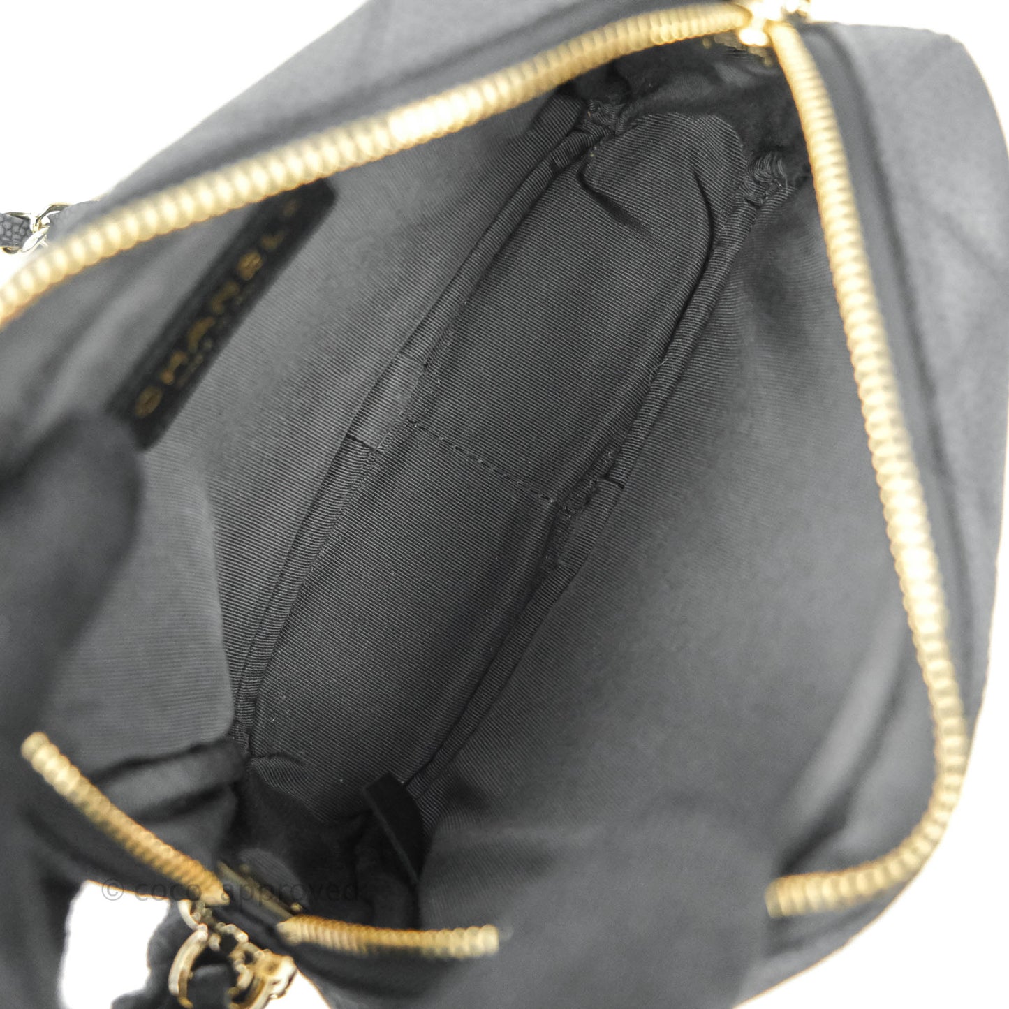 Chanel Camera Bag Black Caviar Gold Hardware