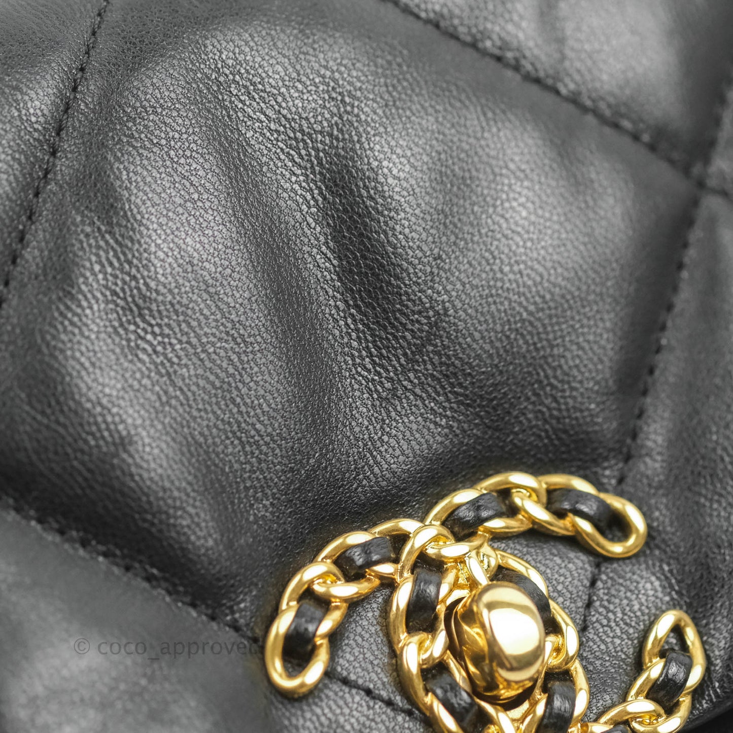 Chanel 19 Small Black Goatskin Mixed Hardware 20B
