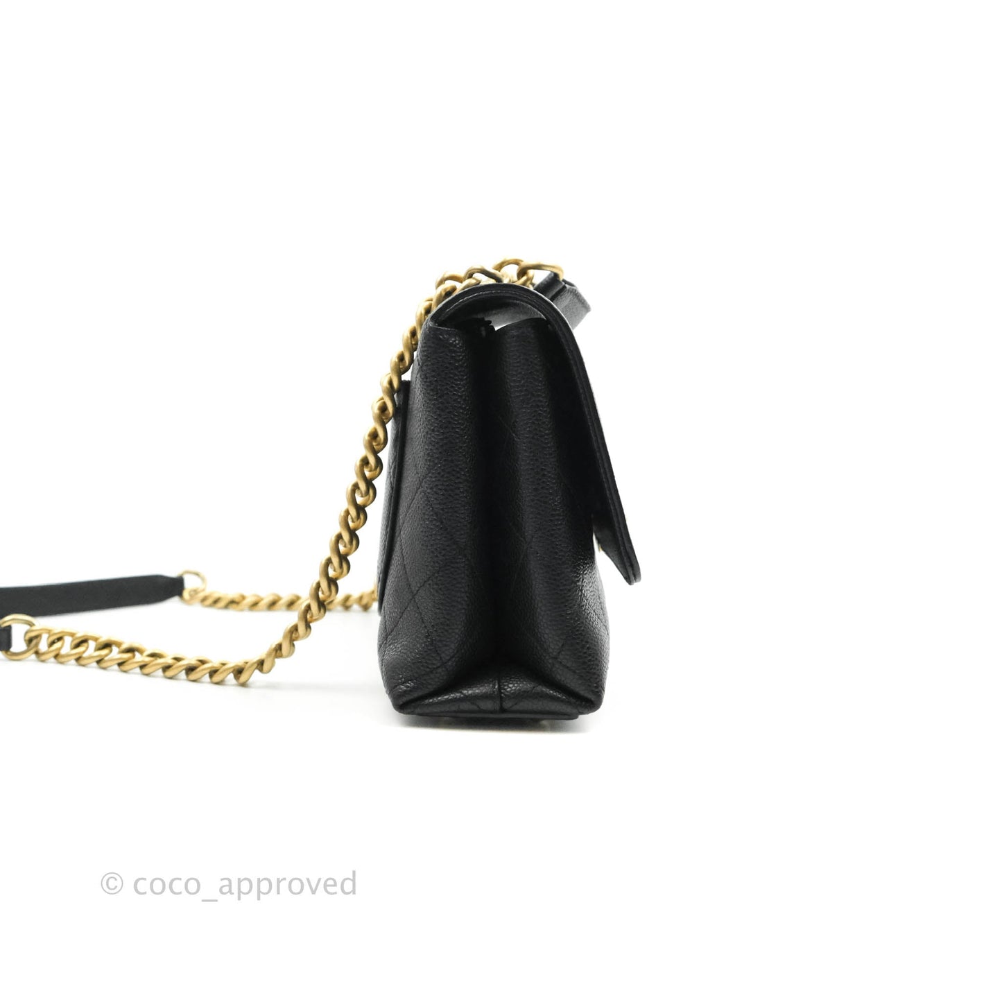 Chanel Chic Affinity Small Grained Calfskin Black Aged Gold Hardware