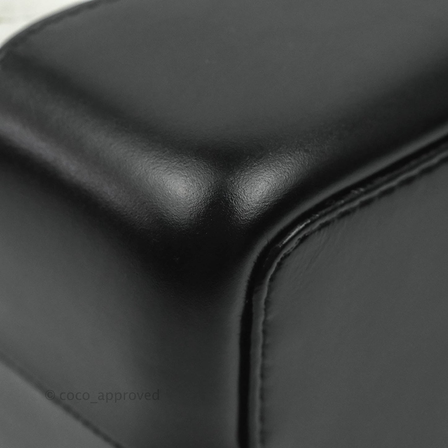 Chanel Small Gabrielle Backpack White Black Aged Calfskin